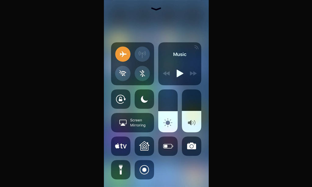 To Turn on Airplane Mode (iPhone)