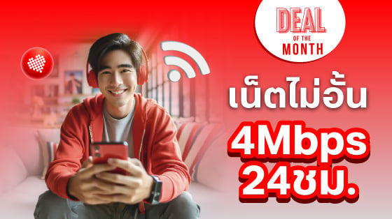 เน็ต 4 Mbps 24 ชม.